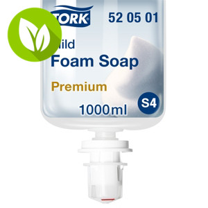 Tork Premium S4 Jabón de manos en espuma, Suave, Cartucho, Con perfume, 1 l