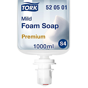 Tork Premium S4 Sapone in schiuma per le mani delicato, Profumato, Cartuccia, 1 l (confezione 6 pezzi) Tork Premium S4 Sapone in schiuma per le mani delicato, Profumato, Cartuccia, 1 l (confezione 6 pezzi)