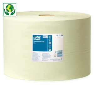 Tork® tørkepapir - Basic W1 - gult papir på rull