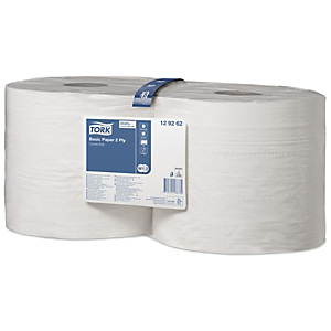 Tork Rouleau d’essuyage multi-usages double épaisseur blanc système W1 largeur 23,5 cm longueur 340 m Tork Rouleau d’essuyage multi-usages double épaisseur blanc système W1 largeur 23,5 cm longueur 340 m