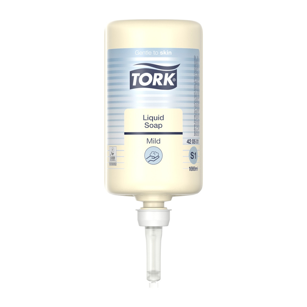 Tork Savon liquide pour les mains Premium S1, doux, parfumé, cartouche 1 L