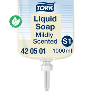 Tork Savon liquide pour les mains Premium S1, doux, parfumé, cartouche 1 L