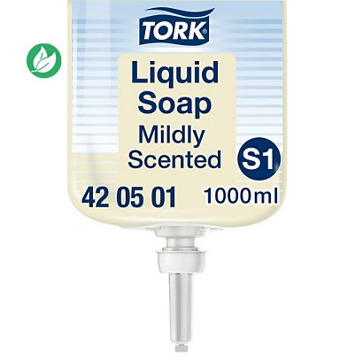 Tork Savon liquide pour les mains Premium S1, doux, parfumé, cartouche 1 L - 1
