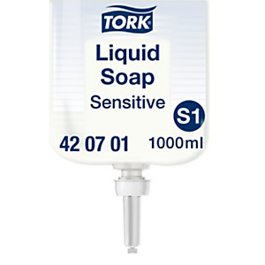 Tork Sensitive Jabón Líquido para Lavado de Manos S1, Dermatológicamente probado, 6 × 1000 ml, 420701 Tork Sensitive Jabón Líquido para Lavado de Manos S1, Dermatológicamente probado, 6 × 1000 ml, 420701