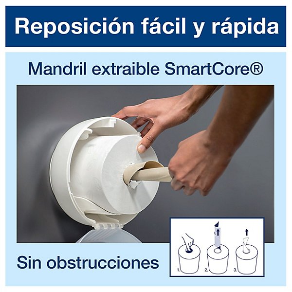 Tork SmartOne® Dispensador Mini Papel Higiénico Blanco T9, Línea Elevation, 681000 - 6