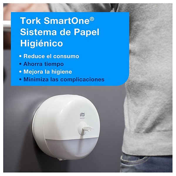 Tork SmartOne® Dispensador Mini Papel Higiénico Blanco T9, Línea Elevation, 681000 - 7