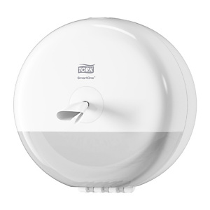 Tork SmartOne Mini T9 Dispensador de papel higiénico mini de plástico ABS blanco con bloqueo de 219 x 219 x 155 mm Tork SmartOne Mini T9 Dispensador de papel higiénico mini de plástico ABS blanco con bloqueo de 219 x 219 x 155 mm