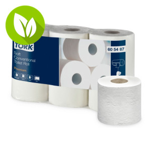 Tork T4 Rollo de papel higiénico estándar, 2 capas, 405 hojas, en relieve, 95 mm, blanco
