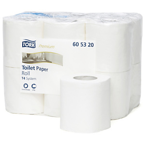 Tork T4 Rollo de papel higiénico estándar, 2 capas, 153 hojas, blanco Tork T4 Rollo de papel higiénico estándar, 2 capas, 153 hojas, blanco
