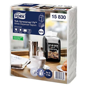 TORK Tovaglioli monouso per dispenser Xpressnap® Fit, 2 veli, Bianco (7 confezioni da 720 pezzi)