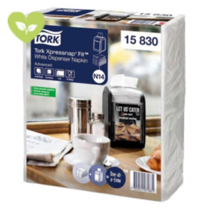 TORK Tovaglioli monouso per dispenser Xpressnap® Fit, 2 veli, Bianco (7 confezioni da 720 pezzi) TORK Tovaglioli monouso per dispenser Xpressnap® Fit, 2 veli, Bianco (7 confezioni da 720 pezzi)