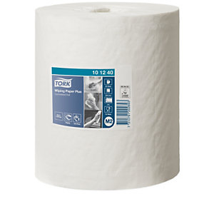 Tork Wiper 420 Advanced M2 Wiping Paper Plus, Toallitas de limpieza, 2 capas, 457 hojas, reciclado, 220 mm, blanco