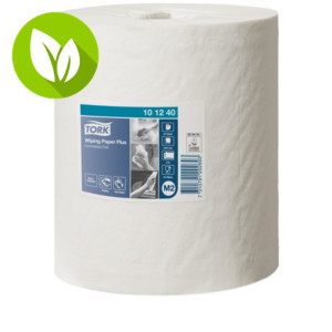 Tork Wiper 420 Advanced M2 Wiping Paper Plus, Toallitas de limpieza, 2 capas, 457 hojas, reciclado, 220 mm, blanco