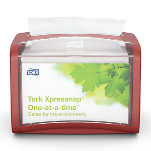 Tork Xpressnap Dispenser per tovaglioli in plastica rossa 155 x 201 x 150 mm