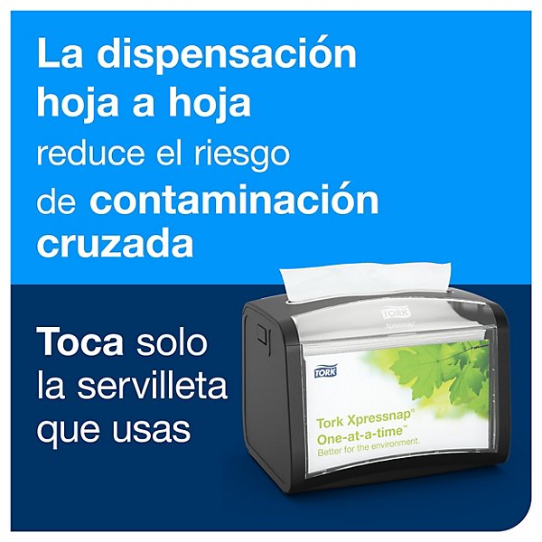Tork Xpressnap® Servilleta Blanca para Dispensador N4, Universal, Plegado 1/4, 1 Capa, 21 cm × 33 cm, 8 × 1125 servilletas, 10840 - 4