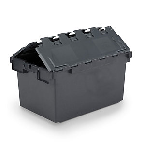 Totebox attached lid containers