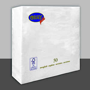 Tovagliolo monouso in ovatta di cellulosa, 2 veli, 40 x 40 cm, Bianco (confezione 50 pezzi) Tovagliolo monouso in ovatta di cellulosa, 2 veli, 40 x 40 cm, Bianco (confezione 50 pezzi)