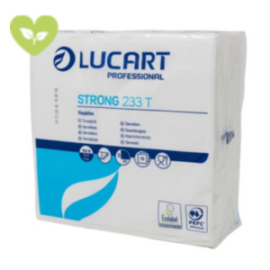 Tovagliolo monouso in pura cellulosa Strong 133 T, 2 veli, Goffrato ai bordi, 33 x 33 cm, Bianco (confezione 75 pezzi) Tovagliolo monouso in pura cellulosa Strong 133 T, 2 veli, Goffrato ai bordi, 33 x 33 cm, Bianco (confezione 75 pezzi)