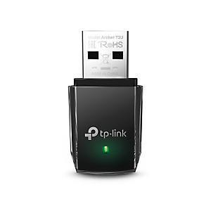 TP-LINK AC1300 Mini Wireless MU-MIMO USB Adapter, Avec fil, USB, WLAN, Wi-Fi 5 (802.11ac), 1267 Mbit/s, Noir ARCHER T3U TP-LINK AC1300 Mini Wireless MU-MIMO USB Adapter, Avec fil, USB, WLAN, Wi-Fi 5 (802.11ac), 1267 Mbit/s, Noir ARCHER T3U