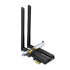 TP-Link Archer TX50E, Sans fil, PCI Express, WLAN / Bluetooth, Wi-Fi 6 (802.11ax), 2402 Mbit/s, Noir, Métallique TP-Link Archer TX50E, Sans fil, PCI Express, WLAN / Bluetooth, Wi-Fi 6 (802.11ax), 2402 Mbit/s, Noir, Métallique