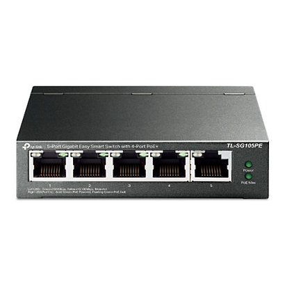 TP-LINK TL-SG105PE, Non-géré, L2, Gigabit Ethernet (10/100/1000), Connexion Ethernet, supportant l'alimentation via ce port (PoE) - 1