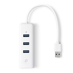 TP-Link UE330, Avec fil, USB 3.2 Gen 1 (3.1 Gen 1) Type-A, 10,100,1000 Mbit/s, Blanc, RJ-45, USB 3.2 Gen 1 (3.1 Gen 1) Type-A, USB