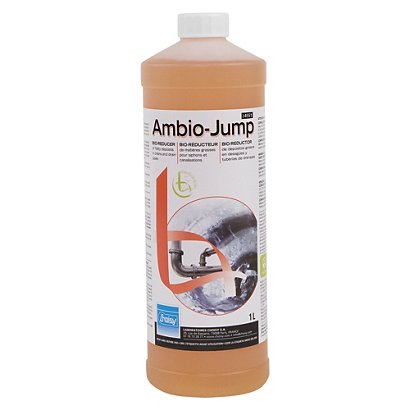 Traitement bio-réducteur matières grasses canalisations Ambio-Jump, lot de 6 flacons de 1 L
