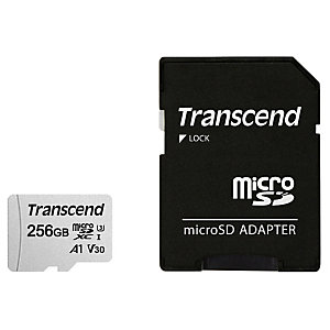 Transcend 300S, 256 Go, MicroSDXC, NAND, 95 Mo/s, 40 Mo/s, Class 3 (U3) TS256GUSD300S-A