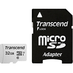 Transcend microSDHC 300S 32GB, 32 Go, MicroSDHC, Classe 10, NAND, 95 Mo/s, 25 Mo/s TS32GUSD300S-A Transcend microSDHC 300S 32GB, 32 Go, MicroSDHC, Classe 10, NAND, 95 Mo/s, 25 Mo/s TS32GUSD300S-A