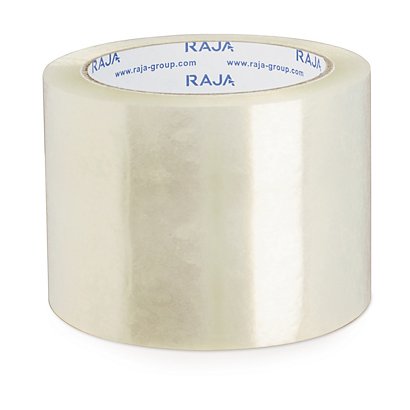 Transparante geluidsarme pp-tape industriële kwaliteit Raja 75mm x 66m - 1