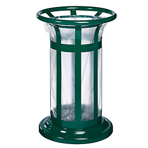 Transparante vuilnisbak in groen staal Rossignol voor vuilniszakhouder 60 L