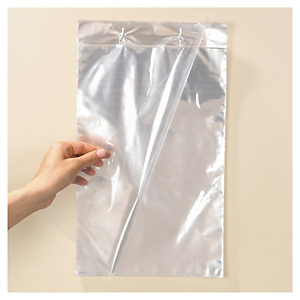 Transparente Flachbeutel, gebündelt mit Abreissperforation Transparente Flachbeutel, gebündelt mit Abreissperforation