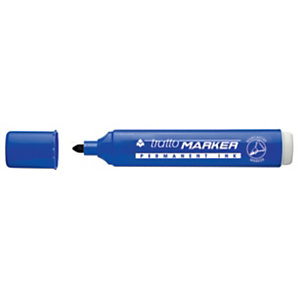 TRATTO Marcatore permanente Tratto Marker, Punta tonda, Tratto 1,4-2,8 mm, Blu (confezione 12 pezzi)