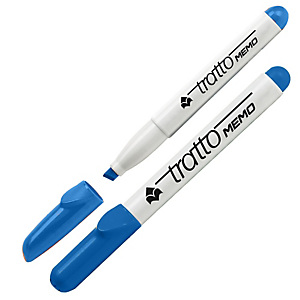 TRATTO Pennarello a secco Tratto Memo per lavagne cancellabili - blu - punta a scalpello - tratto 6,5mm - Tratto TRATTO Pennarello a secco Tratto Memo per lavagne cancellabili - blu - punta a scalpello - tratto 6,5mm - Tratto