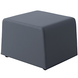 Trendy Plus Pouf, Similpelle, Imbottito, Grigio Trendy Plus Pouf, Similpelle, Imbottito, Grigio