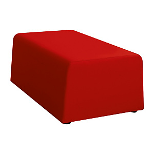 Trendy Plus Pouf, Similpelle, Imbottito, Rosso Trendy Plus Pouf, Similpelle, Imbottito, Rosso