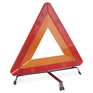 Triangle de sécurité sur socle - Rouge / Orange