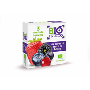 Tris di barrette di Frutta Biologica BioFrutto, Frutti di Bosco Tris di barrette di Frutta Biologica BioFrutto, Frutti di Bosco