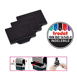TRODAT Tampone di ricambio 6/56 - nero - conf. 3 pezzi TRODAT Tampone di ricambio 6/56 - nero - conf. 3 pezzi