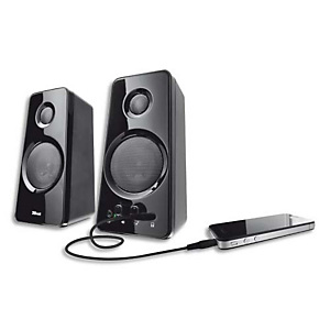 TRUST Ensemble d'enceintes 2.0 avec connectique pour votre iPod, iPhone, lecteur MP3 1902/21560 TRUST Ensemble d'enceintes 2.0 avec connectique pour votre iPod, iPhone, lecteur MP3 1902/21560
