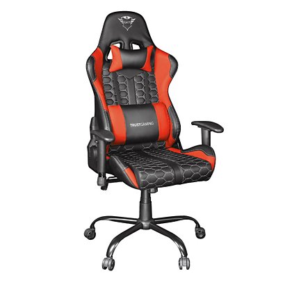 Trust Poltrona Gaming, GXT 708 Resto, Nero/Rosso - Sedie Gaming