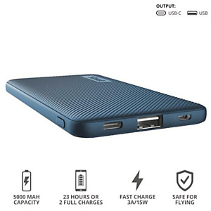 Trust, Power bank, Primo powerbank 5.000 blue, 23860 Trust, Power bank, Primo powerbank 5.000 blue, 23860