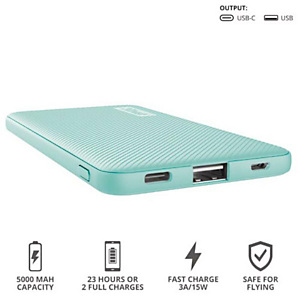 TRUST, Power bank, Primo powerbank 5.000 mint, 23861 TRUST, Power bank, Primo powerbank 5.000 mint, 23861