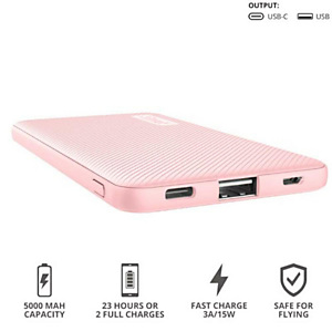 Trust, Power bank, Primo powerbank 5.000 pink, 23862 Trust, Power bank, Primo powerbank 5.000 pink, 23862