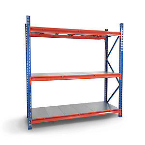 TS Longspan Racking - starter and extension bays with steel shelving 