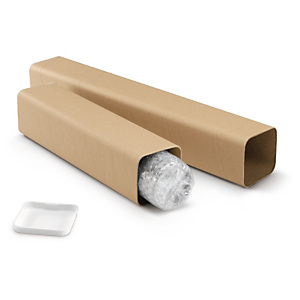Tube carton carré brun renforcé