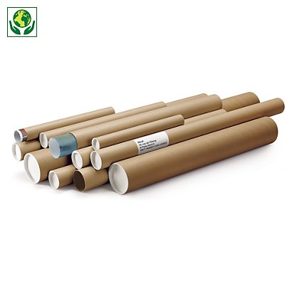 Tube carton rond postal brun RAJA 100x1000mm - 1
