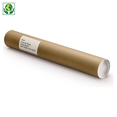 Tube carton rond postal brun RAJA 40x310 mm - 1
