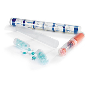 Tube plastique postal rond transparent VISIO 65x620 mm