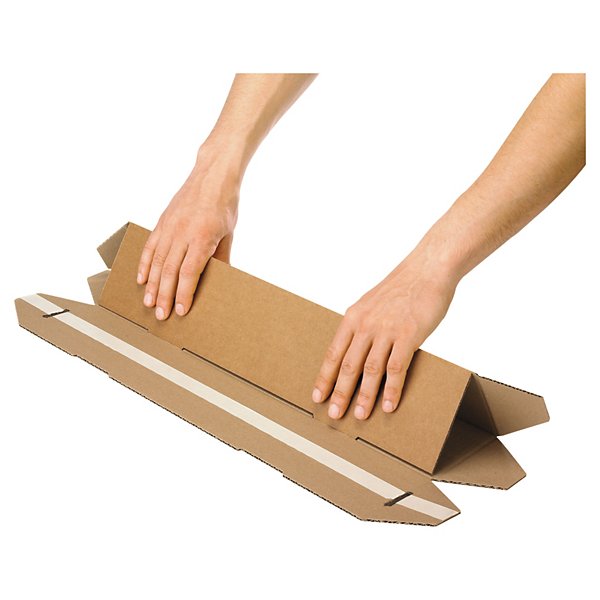 Tubo de envío triangular Triopac marrón diámetro 60mm largo 640mm RAJA® - 4